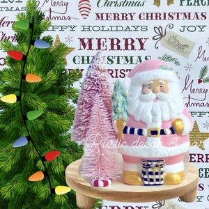 Holiday Pink Santa for your tier trays